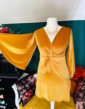 ? Kleid Tunika gelb 36 S 38 M Party Festtagskleid Wickelkleid Büro Ethno Bohoo