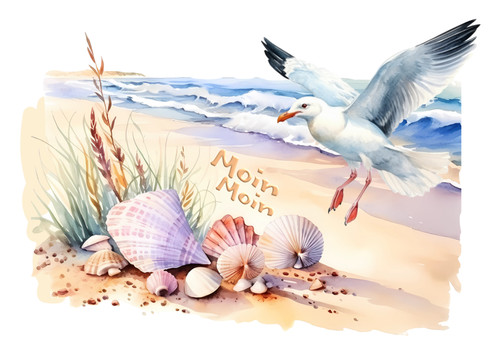 Möwe maritim autoaufkleber - möwe, autoaufkleber/
