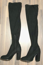 39er ? Overknees Stretch Stiefel Veloursleder Imitat, gut erhalten