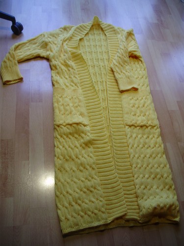 Strickmantel lang sonnenblumen