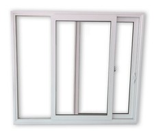 JeCo Schiebefenster Kunststofffenster Fenster SFS weiß 2-flügelig 2-fach 60 mm