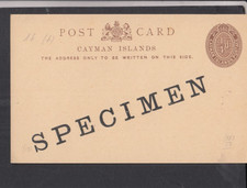 RE015/ Cayman Inseln Ganzsache 1/2 d braun  SPECIMEN  *