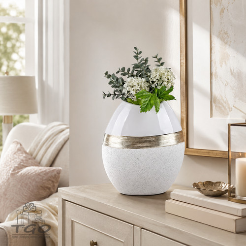 Formano vase weiß gold - gold, 23x26m