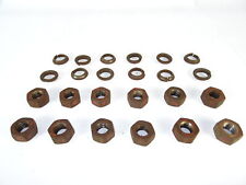 12 x Radmuttern M18x2,5 SW27 + Federring konisch von hinten Fendt F12 Traktor