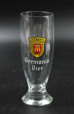 Germania Bier Brauerei Münster Bierglas Glas 0,2 L. Vintage H 15,5 cm