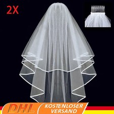 2X Hochzeit Braut- Schleier