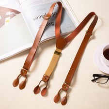 Vintage Leder 6 Knöpfe