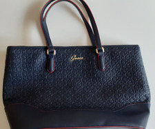 Guess Damen Handtasche dunkelblau mit rot aus Kunstleder neuwertig
