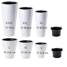 Blumenkübel Slim Rund Welle