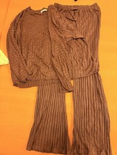 Strickanzug Hose Weites Bein