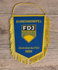 DDR Ehrenwimpel FDJ Musikkorps ZMK Pioniere für Parade 40 Jahre DDR Berlin 1989