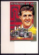 Mali 1995 Grand Prix Formula 1 Schumacher Ferrari Motor Racing Cars Sport MNH/2
