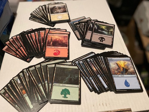 100 basic lands - 100, englisch