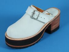 200 Plateau Clogs Slip On Leder Heels Tower Retro Pantolette Buffalo 39