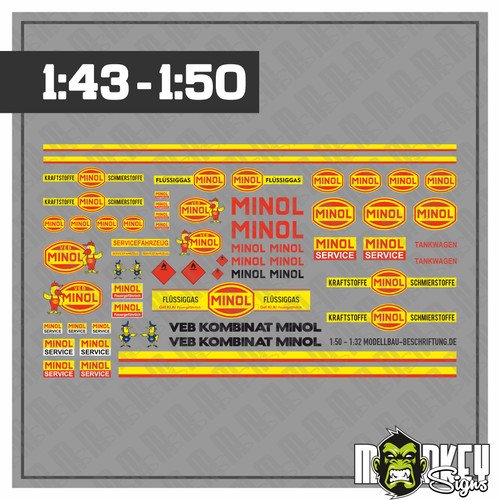 Minol ddr aufkleber set - ddr, für