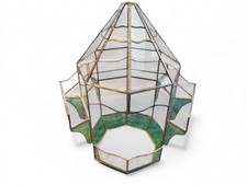 Tiffany Zimmergewächshaus Kakteenhaus Glas Künstler Balkon weiß / grün