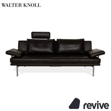 Walter Knoll Living Plattform Leder Dreisitzer Braun Sofa Couch