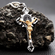 316L Edelstahl Jesus am Kreuz