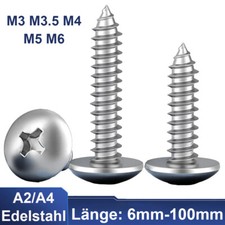 Blechschrauben Edelstahl A2 A4