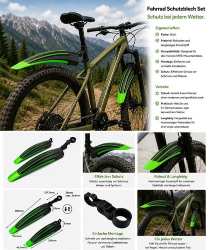 Fahrrad schutzblech grün set - fahrrad,