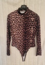 Damenbody Langarm Gr L Leopard