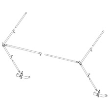 Gestell Alu 19 mm Gestänge