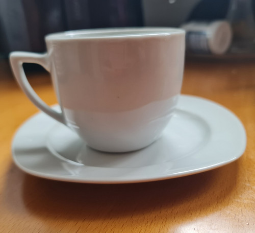 Weiße tasse untertasse - weiße, &