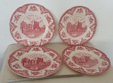 Konvolut Teller Speiseteller Rot Old Britain Castles Johnson Bros England