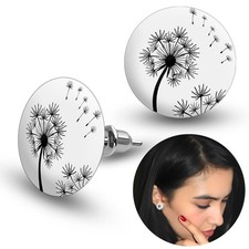 Weiße ohrstecker mit - weiße,