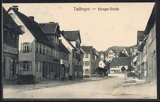 Ansichtskarte Tailfingen / Albstadt, Ebinger Strasse mit Geschäften 