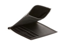 Money Clip Geldscheinklammer Schnapp-Kleingeldfach LEAS in Echt-Leder, schwarz