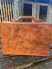 Presto Holzkoffer Koffer Aktenkoffer aus Holz Wurzelholz Original !!