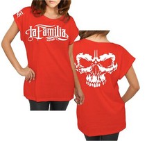 Longshirt Damen weit geschnitten La Familia Westside Skull Totenkopf oldschool  