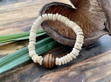 Elastisches Armband - Holz & Kokos - NEU - Armband - NEU -Naturmaterialien - NEU