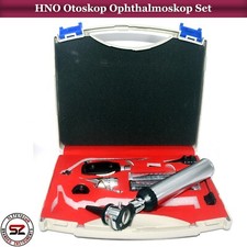 ENT Otoskop Ophthalmoskop Set Ohrenleuchte Diagnose Ohrtrichter Otologie HNO