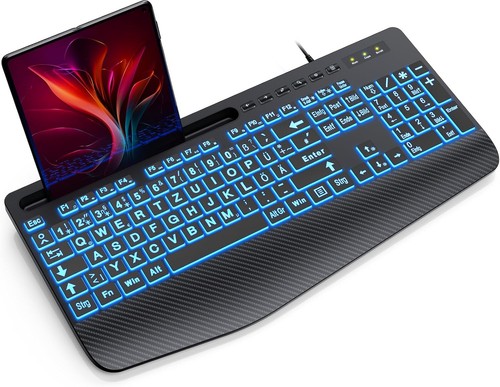 Kabelgebundene tastatur mit - tastatur,