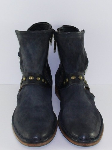 Blue suede leather ankle - leather,
