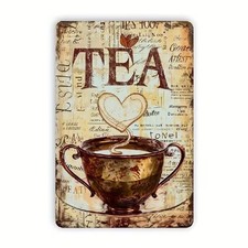 Blechschild Tee Tasse Teetasse