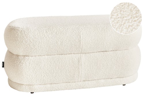 Bettbank bouclé weiß cm - 90,