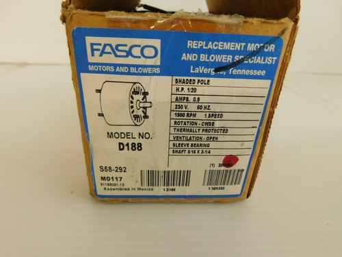 Fasco industries motor modell - motor,