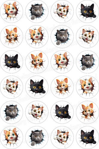 Katzen tortenbild - katzen,