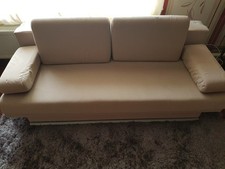 Schlafsofa 2 Sitzer Schlafcouch mit Schlaffunktion 3-in-1 Klappsofa 30D-Touch
