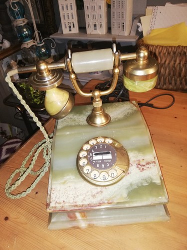 Altes marmor telefon mit - altes, marmor-telefon