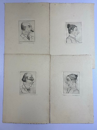 Vier radierungen auf papier - vier,