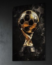 Leinwand Bild Fußball Pokal
