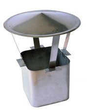 Massive Kaminabdeckung + Einschub abgerundete Ecken ( z.B. Plewa ) in Edelstahl