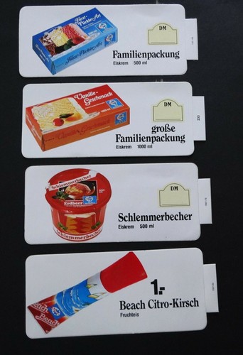 Werbe aufkleber schöller eis - schöller,