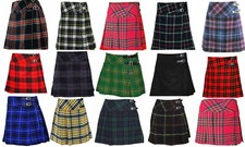 Scottish Highland Damen Tartan Kilt 16" traditionelle Kleidung 13oz