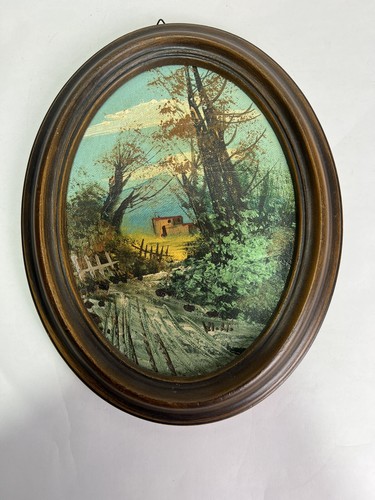 Oval vintage handgemaltes - oval,