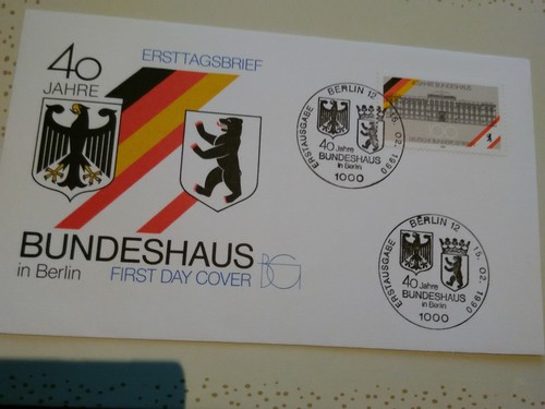 Brd erstagsbrief bundeshaus - brd:, erstagsbrief: